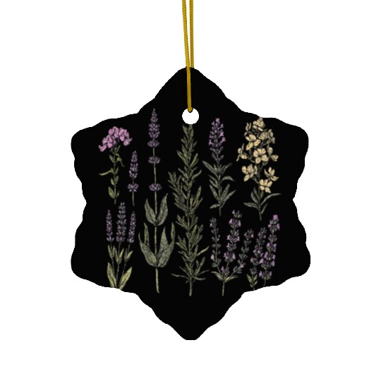 Spring Flower Girl Floral Lavender Flowers Summer Ceramic Ornaments