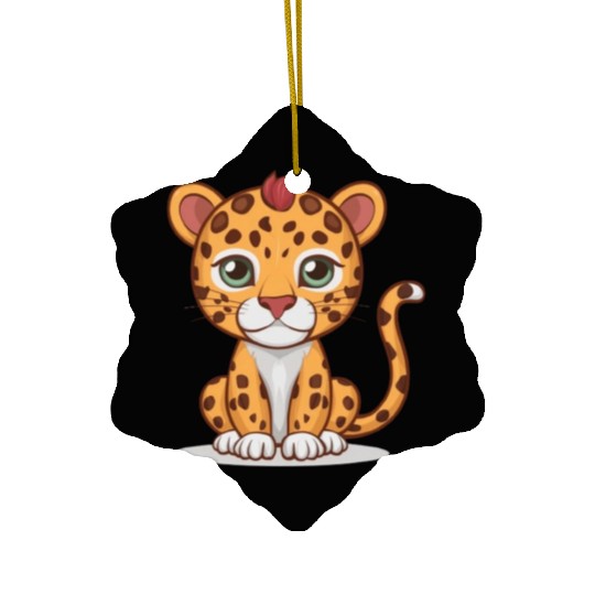 Jungle Kitty Adventures Ceramic Ornaments