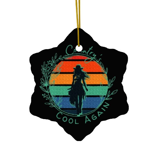 Country's Cool Again Lainey Vibe Wildflowers Ceramic Ornaments