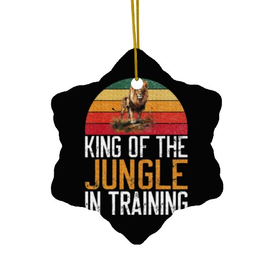 King of the Jungle in Training Lion Ceramic Ornaments