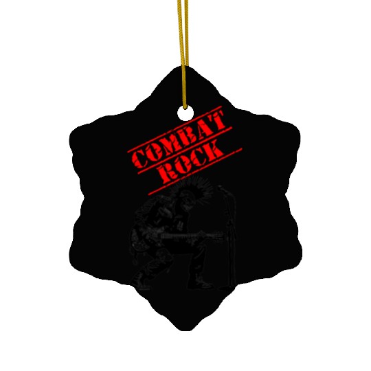 Funny combat rock punk soldier Ceramic Ornaments