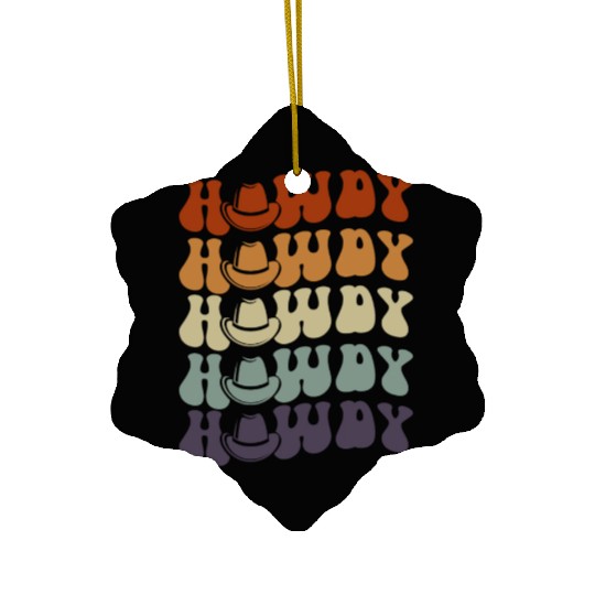 Western Country Texas Cowboy Hat Ceramic Ornaments