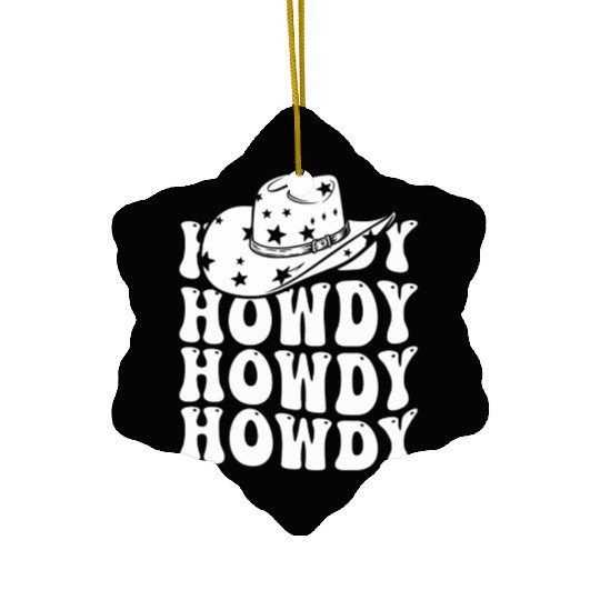 Western Country Texas Cowboy Hat Ceramic Ornaments