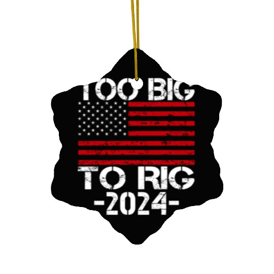 Too Big To Rig 2024 Elections Ceramic Ornaments