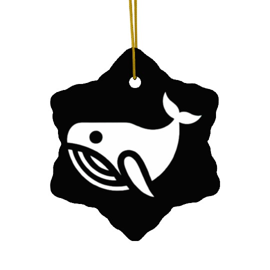 whale in the sea Ceramic Ornaments