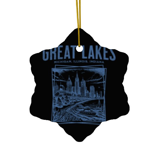 Great Lakes - Retro Ceramic Ornaments