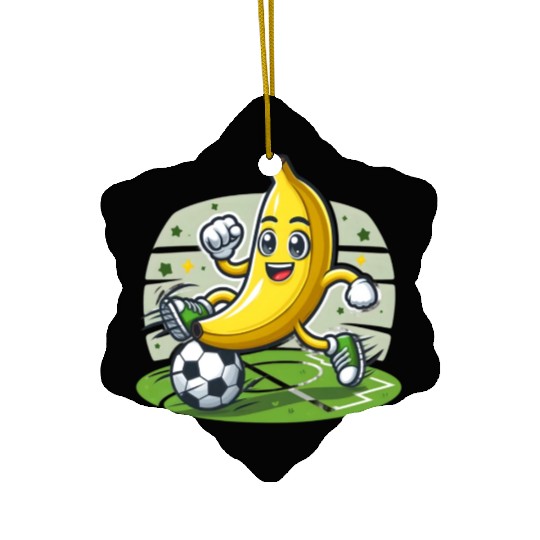 Banana Soccer Ceramic Ornaments