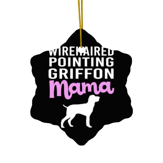 Mothers Day Wirehaired Pointing Griffon Dog Mom Ceramic Ornaments