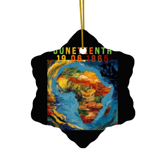 Juneteenth 1865 Africa Map Ceramic Ornaments