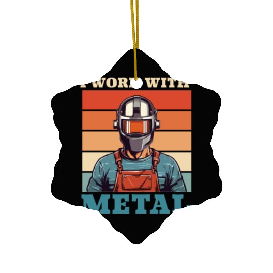 Western Welder Retro Themed Gift Ceramic Ornaments