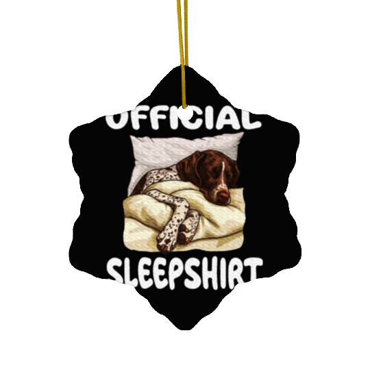 German Shorthaired Pointer Dog Official Sleep Ceramic Ornaments