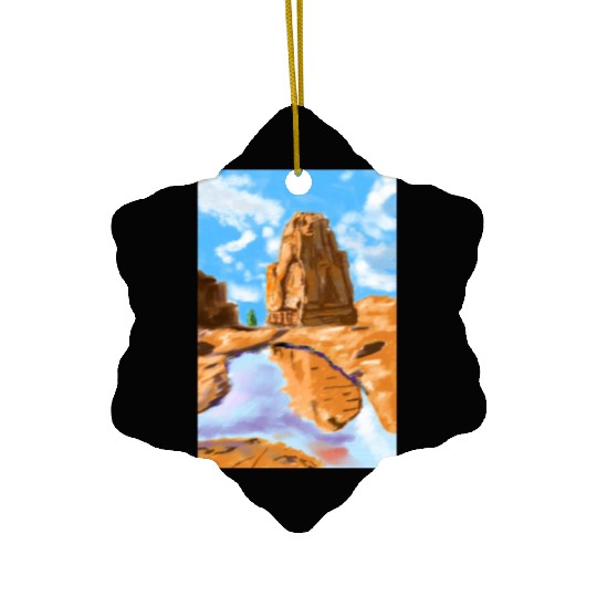 Grand Canyon Loose Oil Landscape Painting Ceramic Ornaments