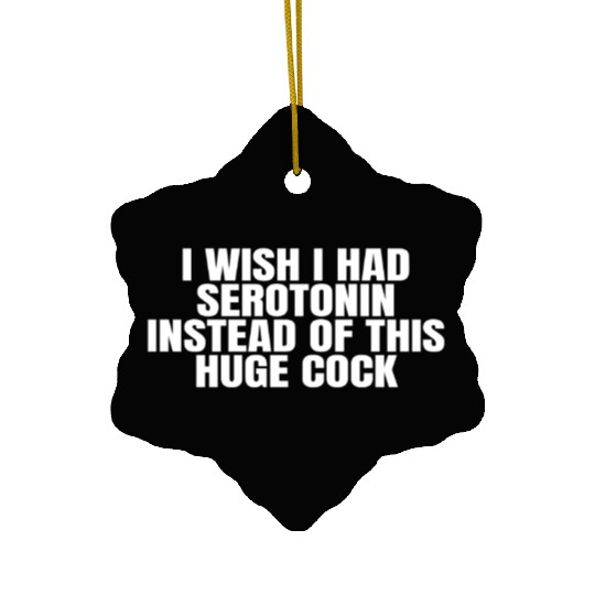 I WISH I HAD SEROTONIN INSTEAD OF THIS HUGE COCK Ceramic Ornaments