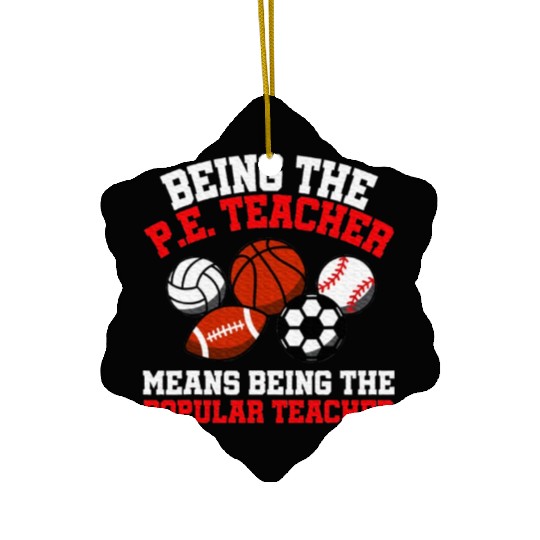 PE Teacher Physical Education Teacher Ceramic Ornaments