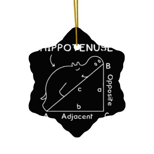 Math Teacher Joke Geometry Hypotenuse Hippotenuse Ceramic Ornaments