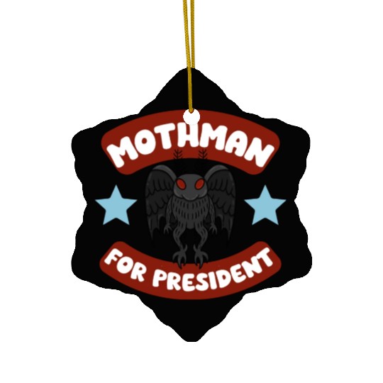 Mothman USA Election Campaign Politics 2024 Ceramic Ornaments