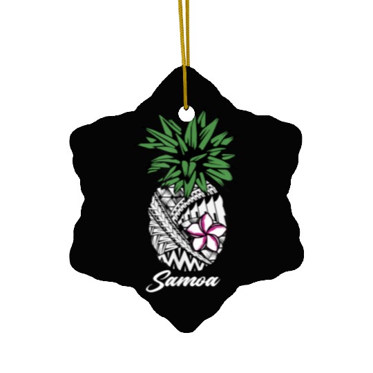 Samoa Ceramic Ornaments Samoan tribal pineapple