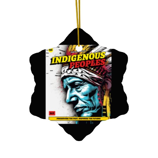 Indigenous Peoples Embracing Culture Ceramic Ornaments