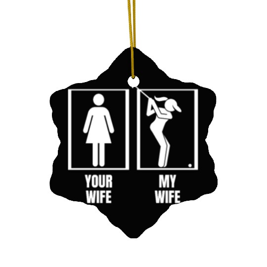 Golfing Your Wife My Wife Proud Husband Golf Ceramic Ornaments