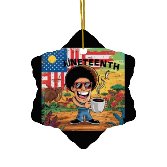 Juneteenth 4Th July Celebrate Fathers Day Coffee Ceramic Ornaments