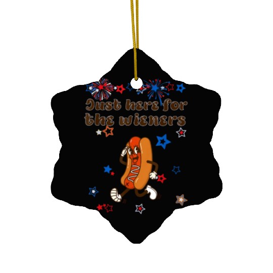 Just Here Wieners Funny Ceramic Ornaments