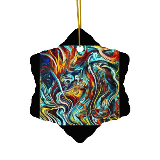 Multi abstrack Ceramic Ornaments