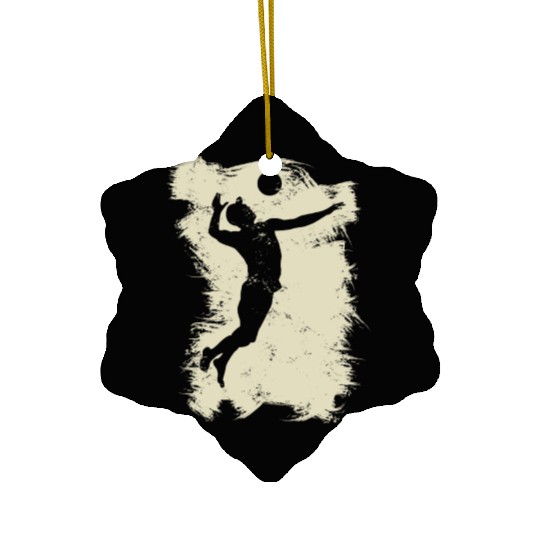 Volleyball Beach Grunge Vintage Ceramic Ornaments