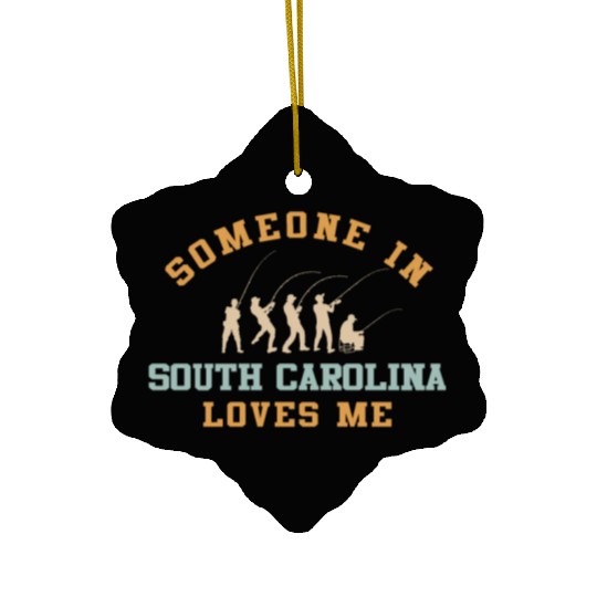 Someone In South Carolina Loves Me Ceramic Ornaments