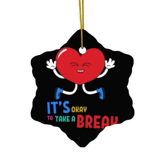 Joyful Reminder Embrace Self-Care with "It's Okay Ceramic Ornaments