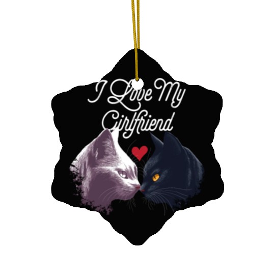 Love My Girlfriend Funny Valentines Day Humor Ceramic Ornaments