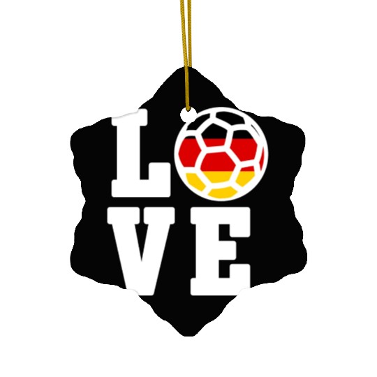 Love soccer ball germany german team player goal Ceramic Ornaments