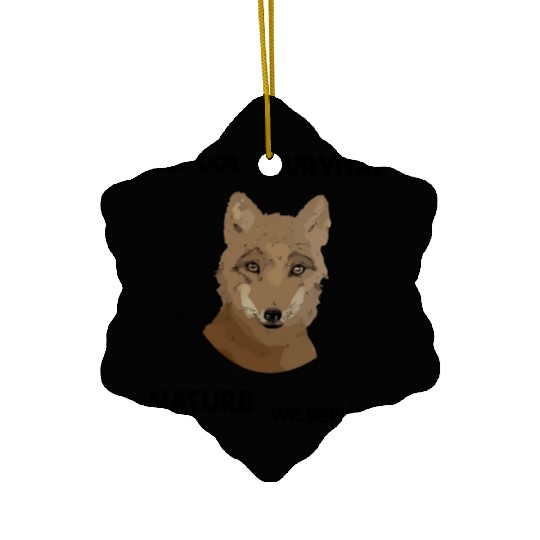 cute fox wilderness nature outdoor Ceramic Ornaments