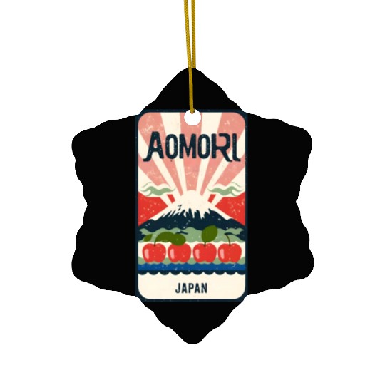 Aomori Harvest: Delicious Apples Ceramic Ornaments
