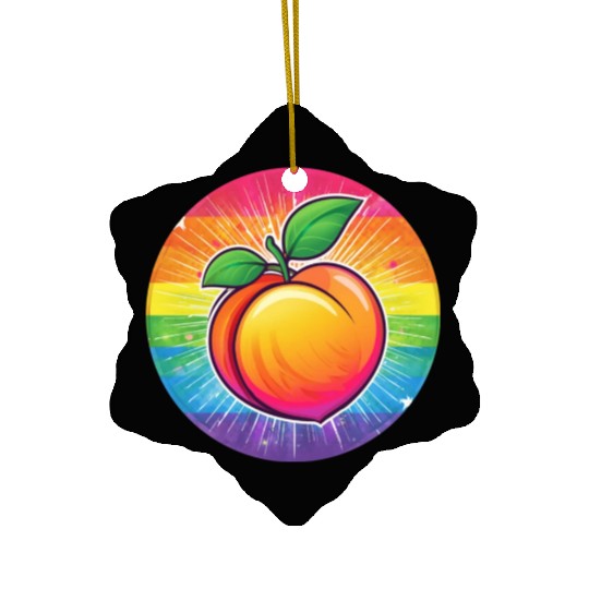 LGBTQ Peach Ceramic Ornaments