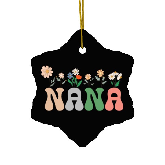 Nana Wildflower Floral Design Cherry Blossom Nana Ceramic Ornaments
