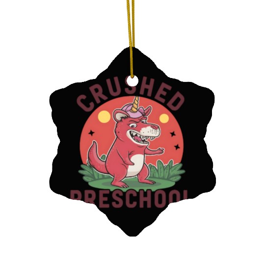 crushed preschool unicorn preschool graduation Ceramic Ornaments