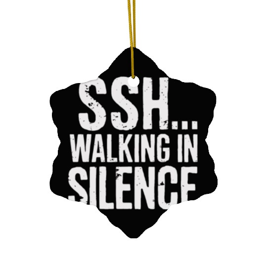 Ssh Walking In Silence Trend Silent Walking Ceramic Ornaments
