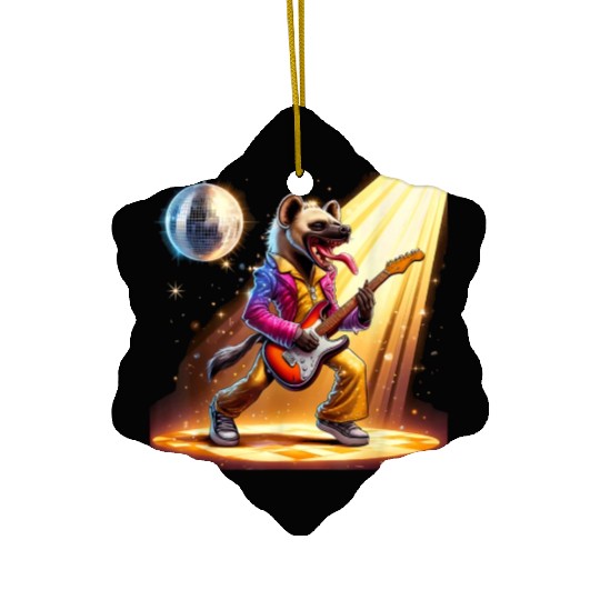 Disco Ball Guitar Hyena Ceramic Ornaments