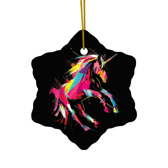 Unicorn Rainbow Animal Zoo Ceramic Ornaments