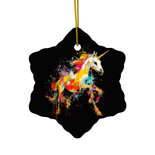 Unicorn Rainbow Animal Zoo Ceramic Ornaments