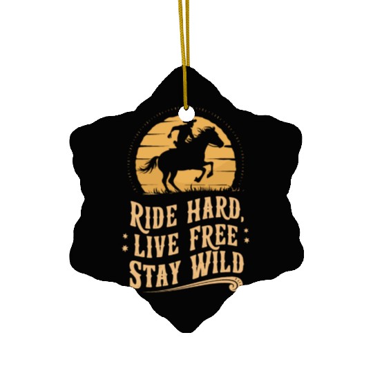 Cowboy Lifestyle Western Theme with Horses and Ceramic Ornaments