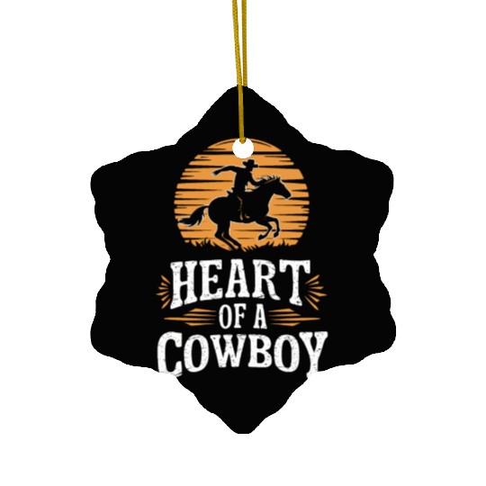 Cowboy Lifestyle Western Theme with Horses and Ceramic Ornaments