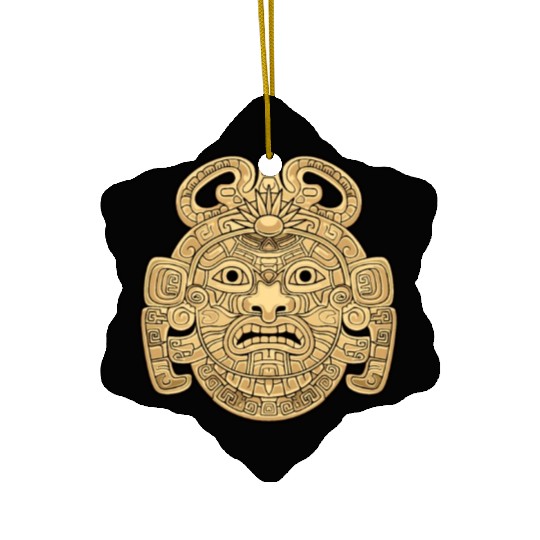 Maya God Mayan Mythology Ancient God K'inich Ahau Ceramic Ornaments