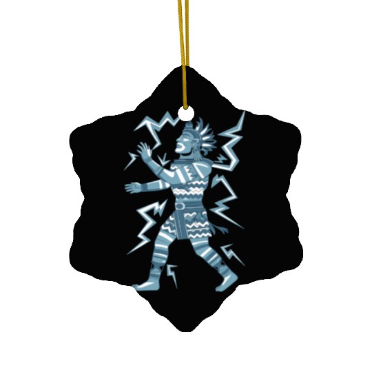 Maya God Mayan Mythology Kauil Lightning Warrior Ceramic Ornaments