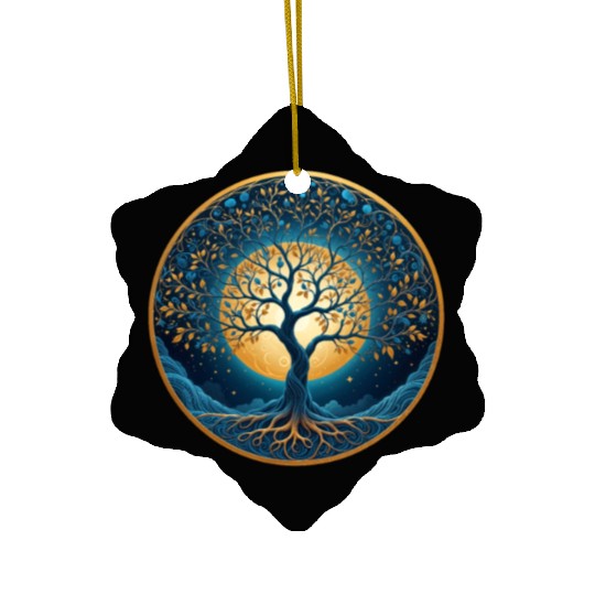 Irish Nordic Celtic Tree of Life Yggdrasil Ceramic Ornaments