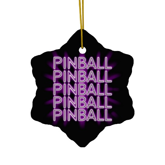 Pinball Purple Neon Ceramic Ornaments