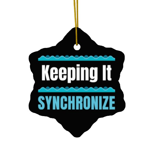 syn Keeping It Synchronize Swimming Ballerina Ceramic Ornaments