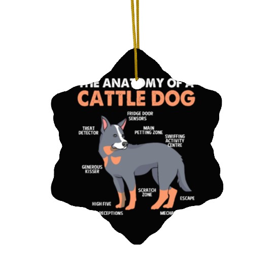 Blue Heeler Cattle Dog The Anatomy Of Cattle Dog Ceramic Ornaments