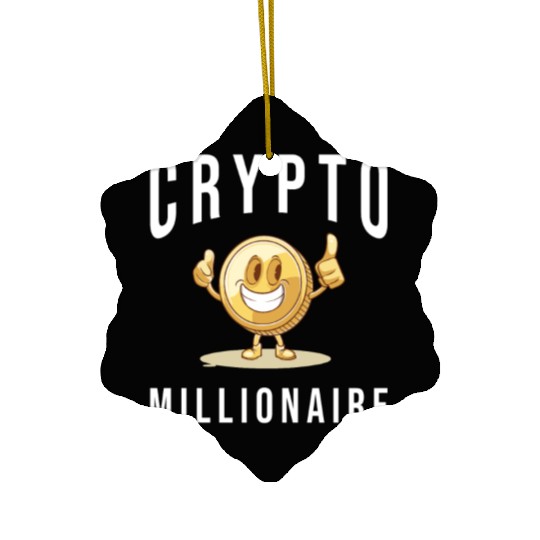 Crypto Millionaire Bitcoin Coin Ceramic Ornaments