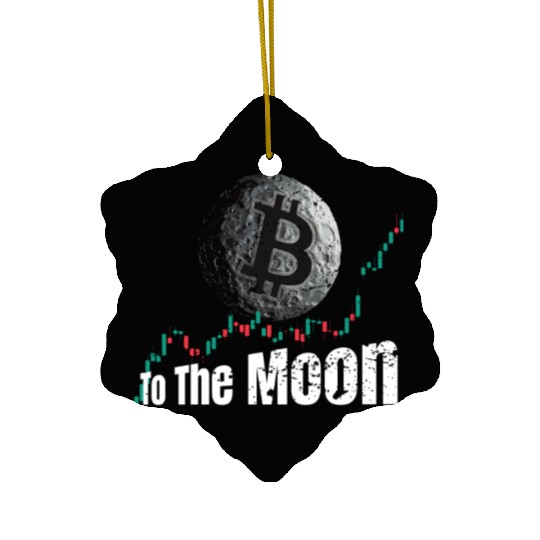 Bitcoin Chart To The Moon Ceramic Ornaments